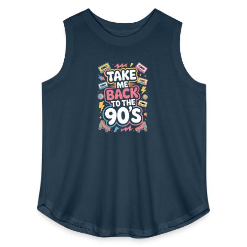 Retro 90s Take Me Back Graphic Art - Women's Curvy Relaxed Tank Top