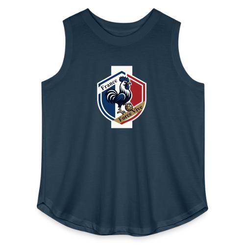 France Rooster T-Shirt, Bleu-Blanc-Rouge gift - Women's Curvy Relaxed Tank Top