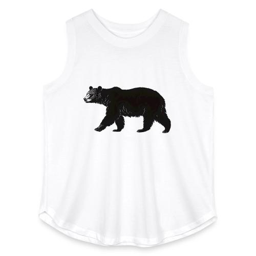 Midnight Black Bear - Women's Curvy Relaxed Tank Top