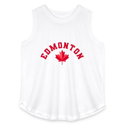 Edmonton with maple leaf - Women's Curvy Relaxed Tank Top