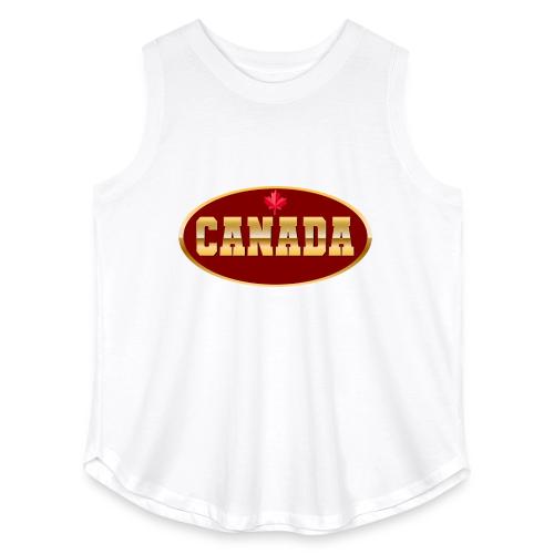 Canada in golden letters - Women's Curvy Relaxed Tank Top