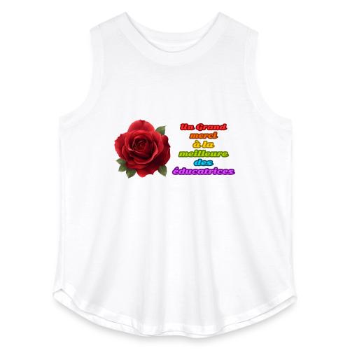 Thank You Educator: Pink and Rainbow Message - Women's Curvy Relaxed Tank Top