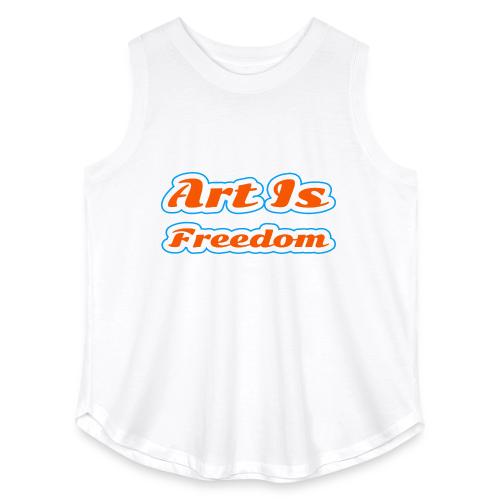 Art Is Freedom — Creative Expression Script - Women's Curvy Relaxed Tank Top