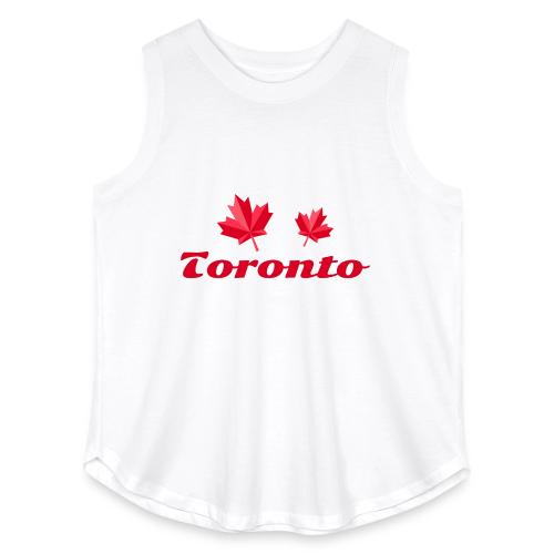 Toronto with two red maple leaves - Women's Curvy Relaxed Tank Top