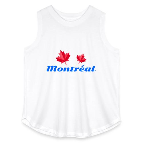 Montréal with two red maple leaves - Women's Curvy Relaxed Tank Top