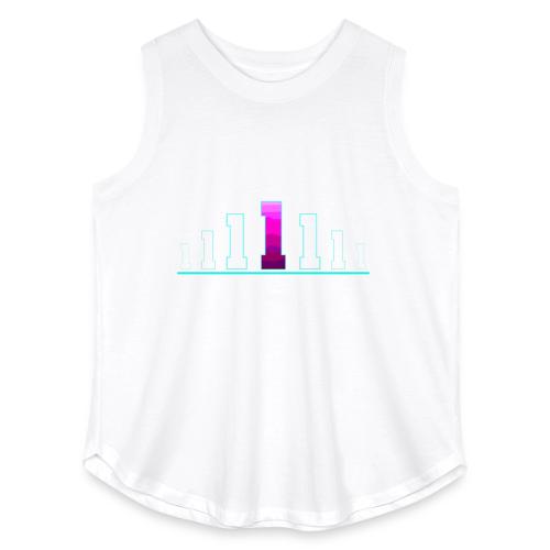 Number 1 in Magenta: Varsity Font - Women's Curvy Relaxed Tank Top