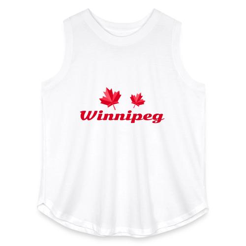 Winnipeg with two red maple leaves - Women's Curvy Relaxed Tank Top