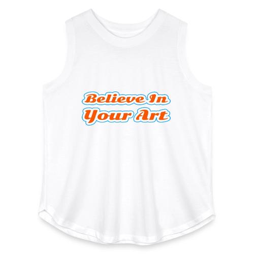 Believe in Your Art — Creative Glow Script - Women's Curvy Relaxed Tank Top