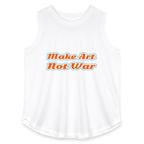 Make Art Not War — Peaceful Creativity Script - Women's Curvy Relaxed Tank Top