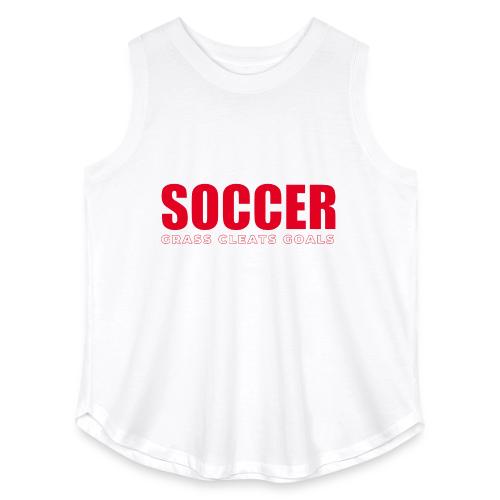 Soccer Grass Cleats Goals Typography Design - Women's Curvy Relaxed Tank Top