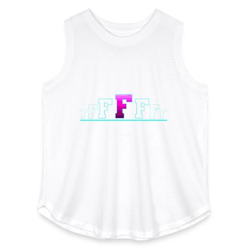 Letter F – Capital Varsity Alphabet Monogram - Women's Curvy Relaxed Tank Top