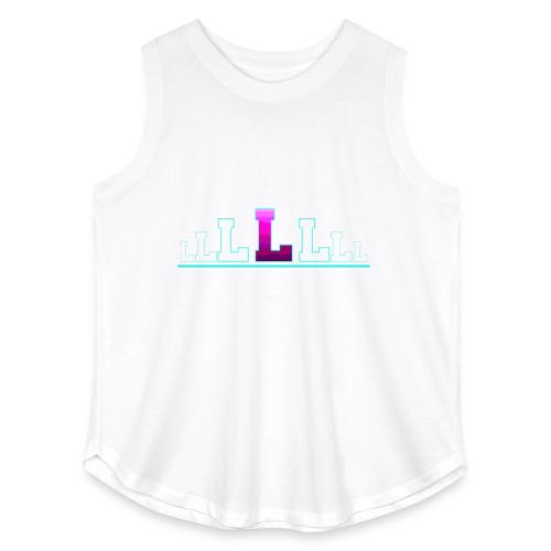 Letter L – Capital Varsity Alphabet Monogram - Women's Curvy Relaxed Tank Top