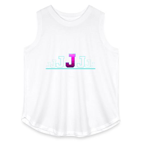 Letter J – Capital Varsity Alphabet Monogram - Women's Curvy Relaxed Tank Top