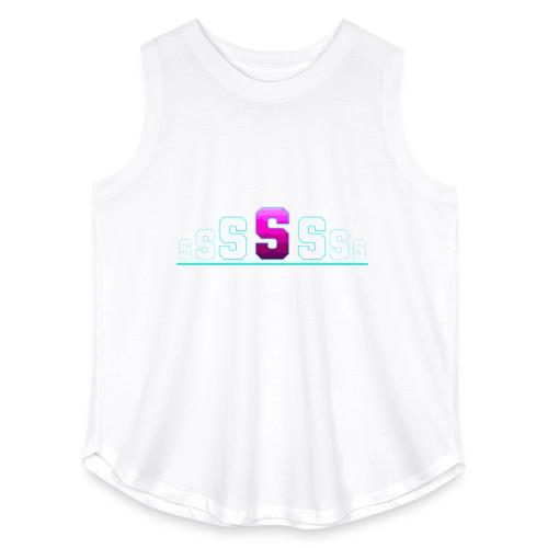 Letter S – Capital Varsity Alphabet Monogram - Women's Curvy Relaxed Tank Top