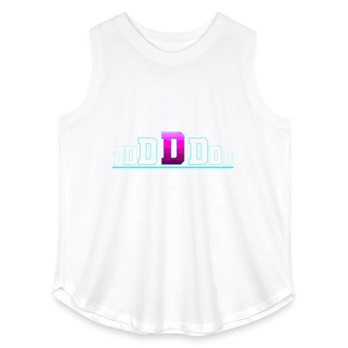 Letter D – Capital Varsity Alphabet Monogram - Women's Curvy Relaxed Tank Top