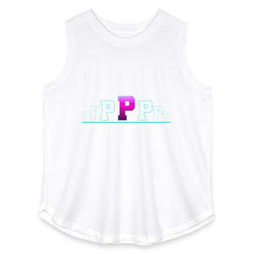 Letter P – Capital Varsity Alphabet Monogram - Women's Curvy Relaxed Tank Top