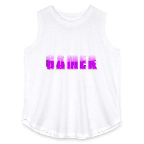 Gamer Purple Glossy Collegiate Design - Women's Curvy Relaxed Tank Top