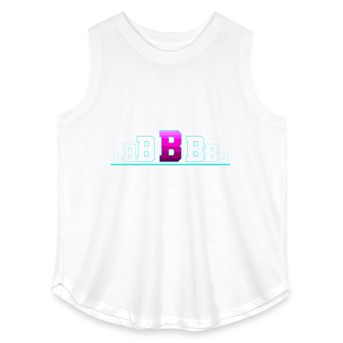 Letter B – Capital Varsity Alphabet Monogram - Women's Curvy Relaxed Tank Top