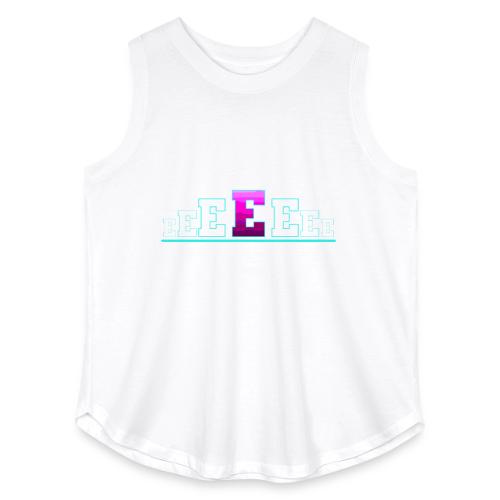 Letter E – Capital Varsity Alphabet Monogram - Women's Curvy Relaxed Tank Top