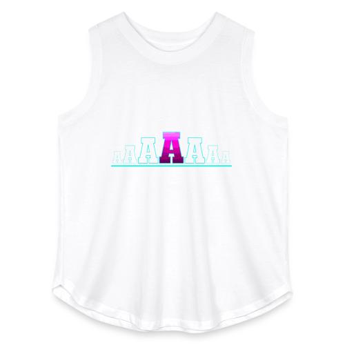 Letter A – Capital Varsity Alphabet Monogram - Women's Curvy Relaxed Tank Top