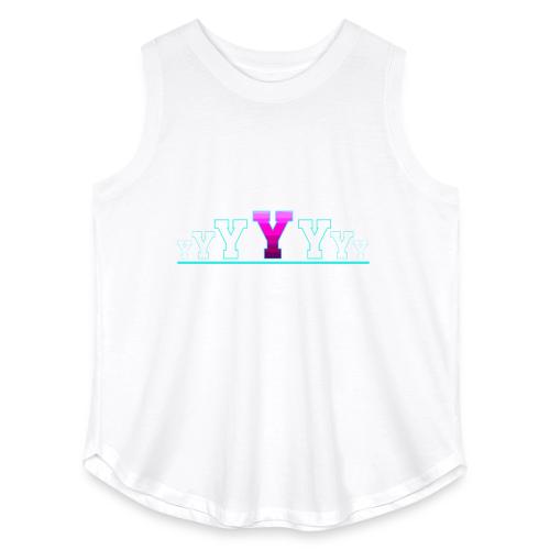 Letter Y – Capital Varsity Alphabet Monogram - Women's Curvy Relaxed Tank Top