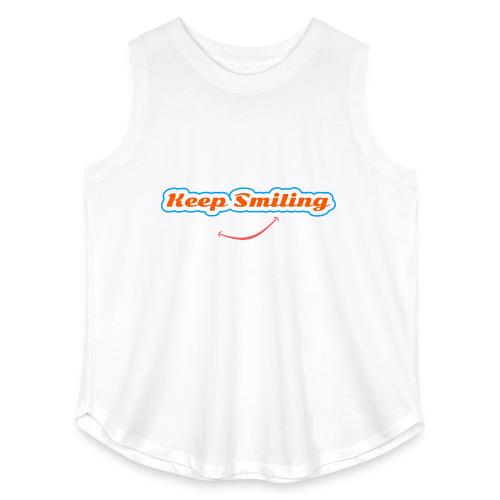 Keep Smiling Positive Vibes Graphic - Women's Curvy Relaxed Tank Top