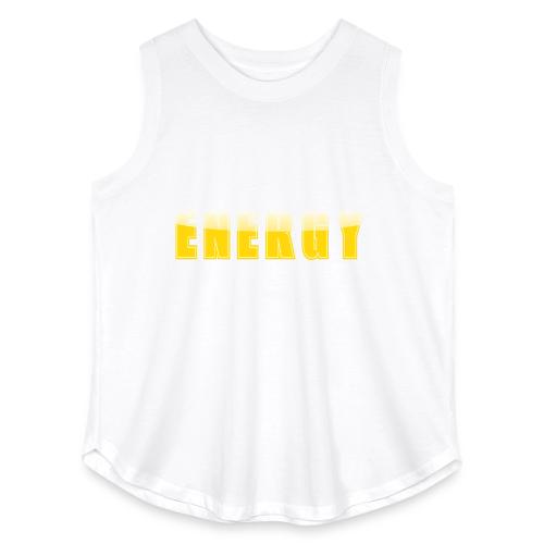 ENERGY Electric Yellow Power Word Design - Women's Curvy Relaxed Tank Top