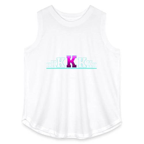 Letter K – Capital Varsity Alphabet Monogram - Women's Curvy Relaxed Tank Top