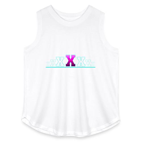 Letter X – Capital Varsity Alphabet Monogram - Women's Curvy Relaxed Tank Top