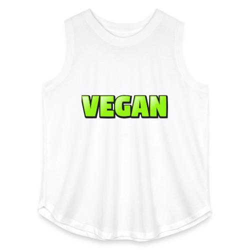 Vegan Bold Green Typography Design - Women's Curvy Relaxed Tank Top