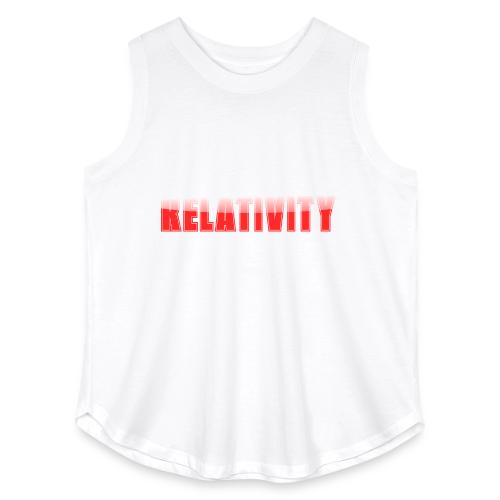 Relativity Science Typography Design - Women's Curvy Relaxed Tank Top