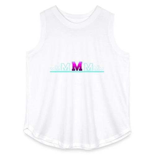 Letter M – Capital Varsity Alphabet Monogram - Women's Curvy Relaxed Tank Top