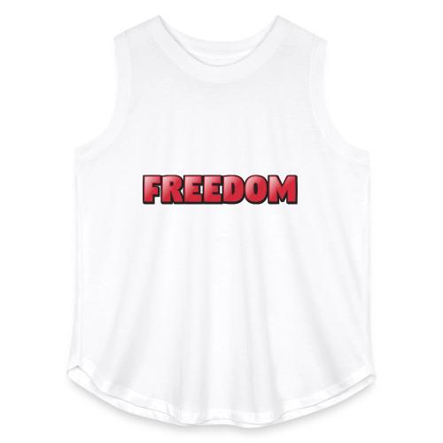 Freedom Bold 3D Word Art Design - Women's Curvy Relaxed Tank Top