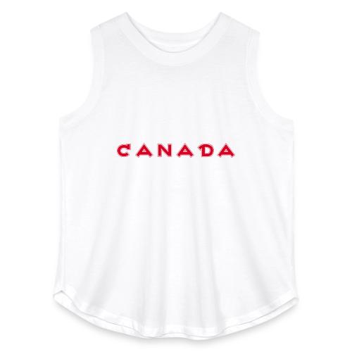 Canada, red letters on white background - Women's Curvy Relaxed Tank Top