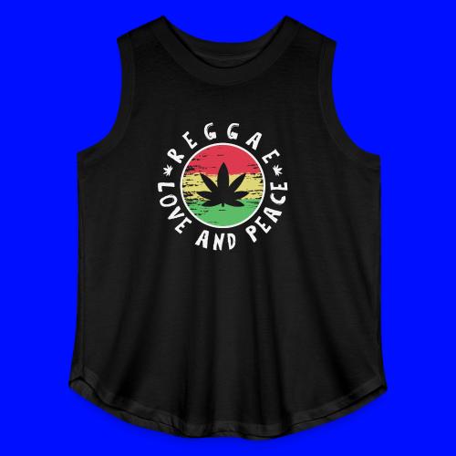 Reggae love and peace circular logo, iconic theme - Camisole décontractée grande taille pour femmes