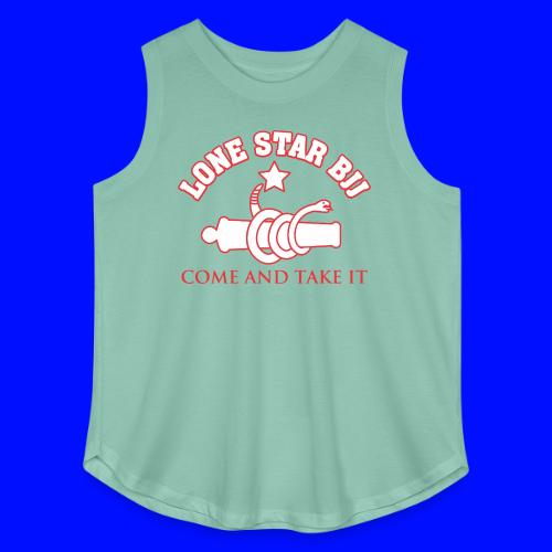 LONE STAR BRAZILIAN JIU-JITSU - Red and white - Women's Curvy Relaxed Tank Top