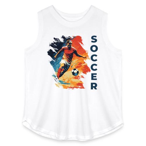 Soccer Action Pulse - Women's Curvy Relaxed Tank Top