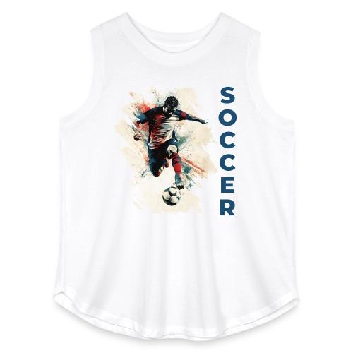 Soccer Power Move - Women's Curvy Relaxed Tank Top