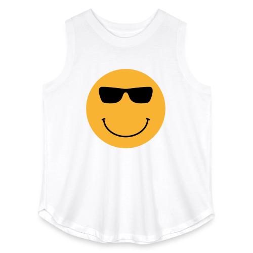 Orange Face with Sunglasses - Women's Curvy Relaxed Tank Top