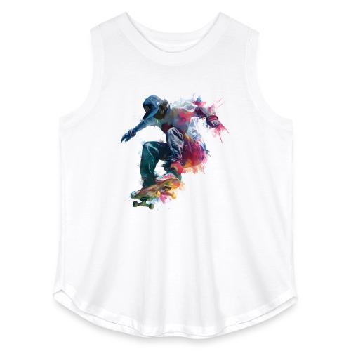 Skateboarding: Ride the Colors - Women's Curvy Relaxed Tank Top