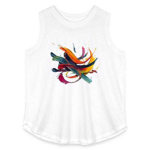 Colorful Waves - Women's Curvy Relaxed Tank Top