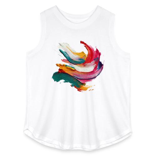 Colorful brushstrokes - Women's Curvy Relaxed Tank Top