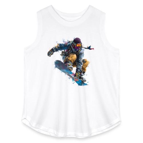 Snowboarding: Splash of Speed - Women's Curvy Relaxed Tank Top