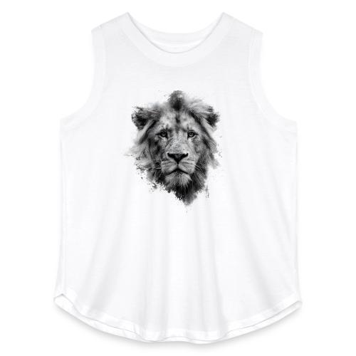 Lion: Monochrome King - Women's Curvy Relaxed Tank Top