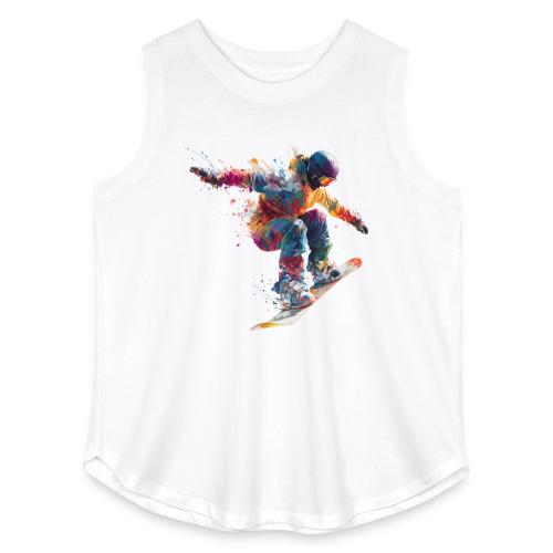 Snowboarding: Frozen Flight - Women's Curvy Relaxed Tank Top