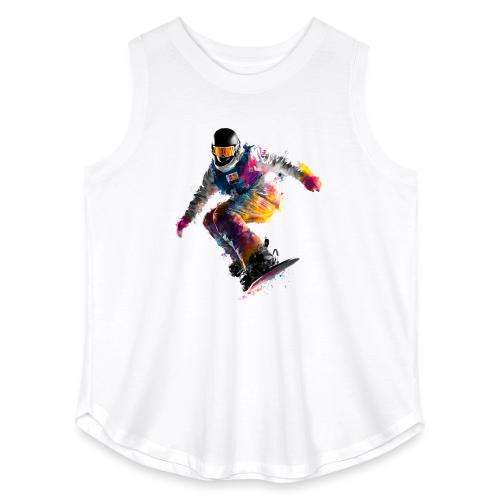 Snowboarding: Frozen Palette - Women's Curvy Relaxed Tank Top