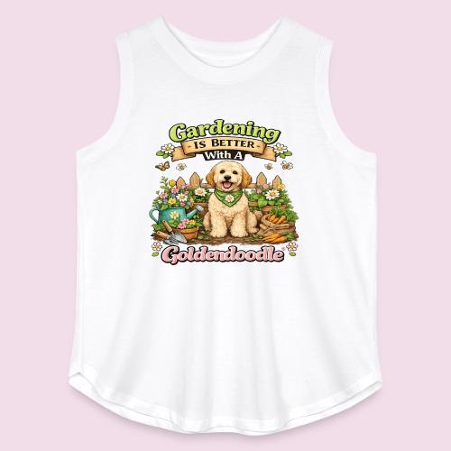 Gardening Is Better With A Goldendoodle - Women's Curvy Relaxed Tank Top