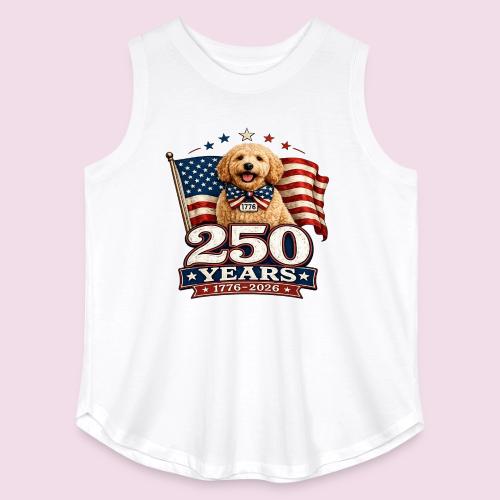 America 250 Dog Mom Goldendoodle - Women's Curvy Relaxed Tank Top
