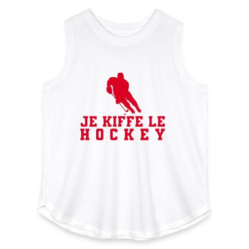 I love hockey - Women's Curvy Relaxed Tank Top