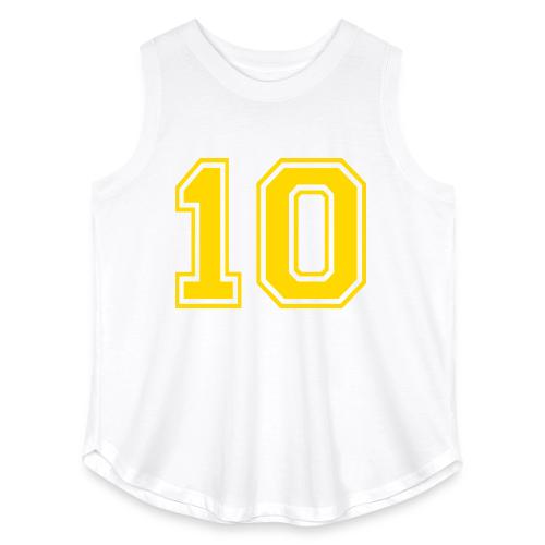 Number 10 in a classic athletic collegiate font - Women's Curvy Relaxed Tank Top